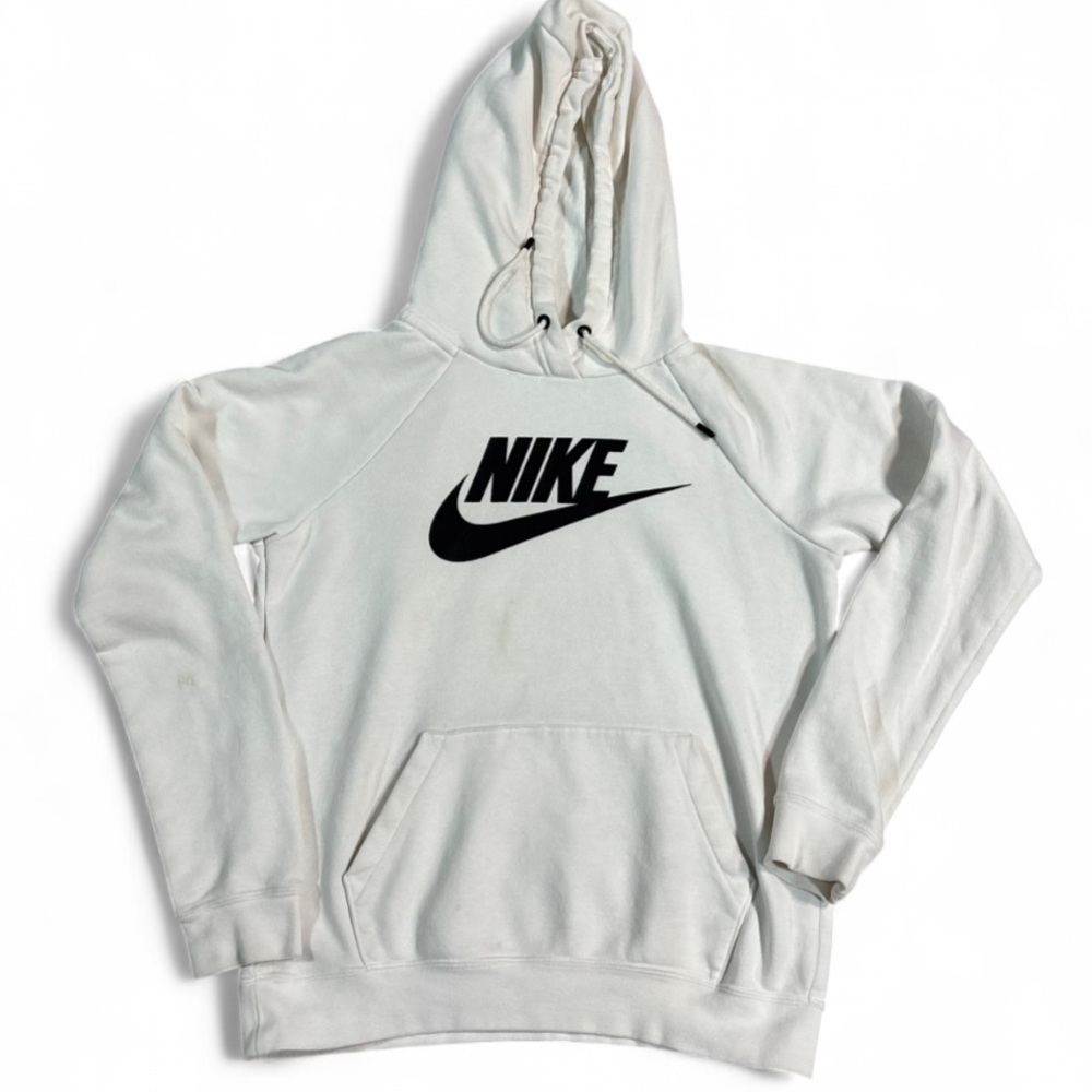 Nike white hoodie with black logo Size XS